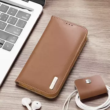 Dux Ducis Hivo Leather Flip Cover Echtes Leder Wallet für Karten und Dokumente iPhone 14 Pro Max Schwarz