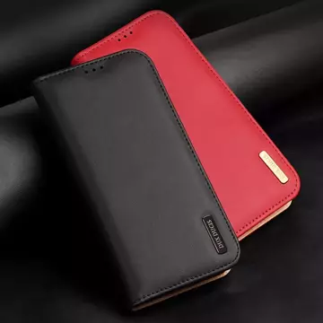 Dux Ducis Hivo Leather Flip Cover Echtleder Geldbörse für Karten und Dokumente Samsung Galaxy S22 (S22 Plus) Blau