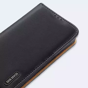 Dux Ducis Hivo Leather Flip Cover Echtleder Geldbörse für Karten und Dokumente Samsung Galaxy S22 (S22 Plus) rot