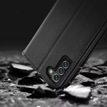 Dux Ducis Hivo Leather Flip Cover Echtleder Geldbörse für Karten und Dokumente Samsung Galaxy S22 (S22 Plus) schwarz