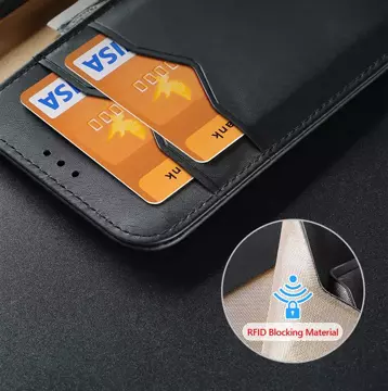 Dux Ducis Hivo Schutzhülle für Samsung Galaxy S23 Flip Cover Wallet Stand RFID Blocker rot