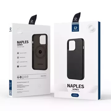 Dux Ducis Naples Case für iPhone 13 Pro Max Lederhülle (MagSafe-kompatibel) Dunkelbraun