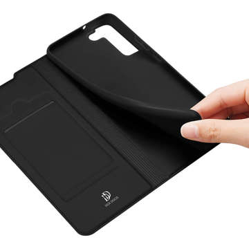 Dux Ducis Skin Pro Flip Schutzhülle Leder für Samsung Galaxy S22 Plus Schwarz Glas