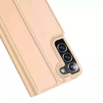 Dux Ducis Skin Pro Holster Cover Flip Cover für Samsung Galaxy S22 (S22 Plus) gold