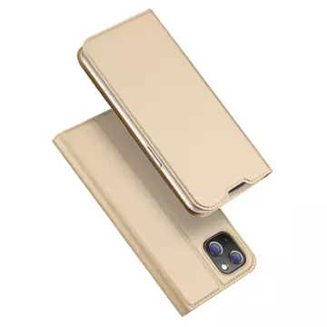 Dux Ducis Skin Pro Holster Flip Cover für iPhone 14 Plus Gold