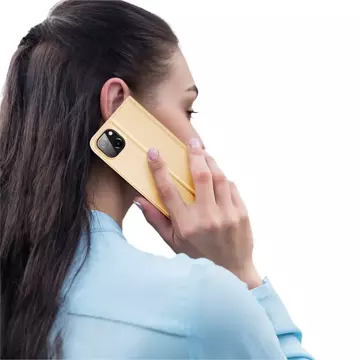 Dux Ducis Skin Pro Holster Flip Cover für iPhone 14 Plus Gold