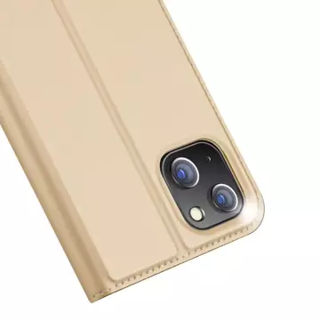 Dux Ducis Skin Pro Holster Flip Cover für iPhone 14 Plus Gold