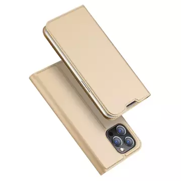 Dux Ducis Skin Pro Holster Flip Cover für iPhone 14 Pro gold