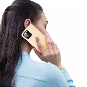 Dux Ducis Skin Pro Holster Flip Cover für iPhone 14 Pro gold