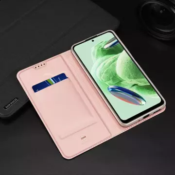 Dux Ducis Skin Pro Hülle für Xiaomi Redmi Note 12 Pro / Poco X5 Pro 5G Cover Flip Card Wallet Stand Pink