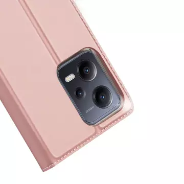 Dux Ducis Skin Pro Hülle für Xiaomi Redmi Note 12 Pro / Poco X5 Pro 5G Cover Flip Card Wallet Stand Pink