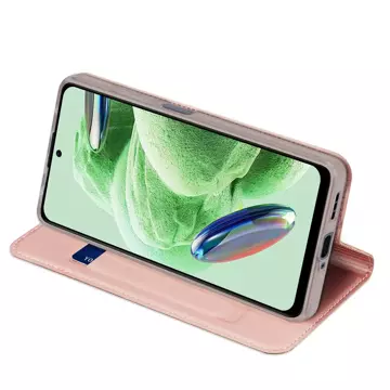 Dux Ducis Skin Pro Hülle für Xiaomi Redmi Note 12 Pro / Poco X5 Pro 5G Cover Flip Card Wallet Stand Pink