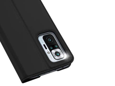 Dux Ducis Skin Schutzhülle aus Leder für Xiaomi Redmi Note 10 Pro Schwarz