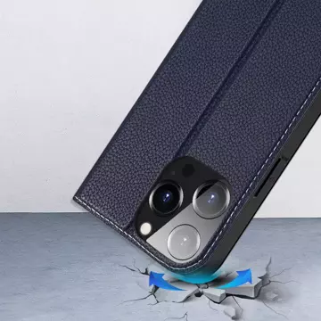 Dux Ducis Skin X2 Hülle für iPhone 14 Pro Hülle mit Magnetklappe blau