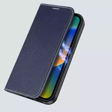 Dux Ducis Skin X2 Hülle für iPhone 14 Pro Hülle mit Magnetklappe blau