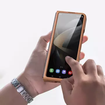 Dux Ducis Venice Hülle für Samsung Galaxy Z Fold 4 Lederhülle braun