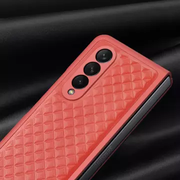 Dux Ducis Venice Hülle für Samsung Galaxy Z Fold 4 Lederhülle rot