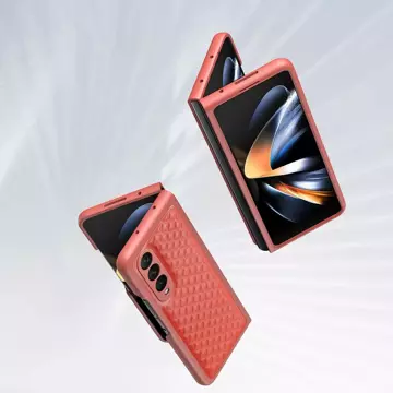 Dux Ducis Venice Hülle für Samsung Galaxy Z Fold 4 Lederhülle rot