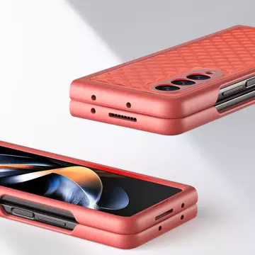 Dux Ducis Venice Hülle für Samsung Galaxy Z Fold 4 Lederhülle rot