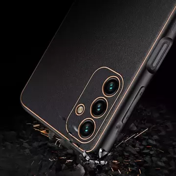 Dux Ducis Yolo elegante Hülle aus ökologischem Leder für Samsung Galaxy A13 5G schwarz