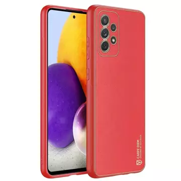 Dux Ducis Yolo elegante Hülle aus ökologischem Leder für Samsung Galaxy A72 4G rot