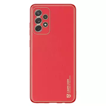 Dux Ducis Yolo elegante Hülle aus ökologischem Leder für Samsung Galaxy A72 4G rot