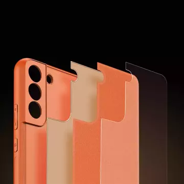 Dux Ducis Yolo elegante Hülle aus ökologischem Leder für Samsung Galaxy S22 (S22 Plus) orange