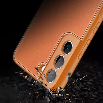 Dux Ducis Yolo elegante Hülle aus ökologischem Leder für Samsung Galaxy S22 (S22 Plus) orange