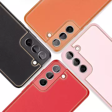 Dux Ducis Yolo elegante Hülle aus ökologischem Leder für Samsung Galaxy S22 (S22 Plus) orange