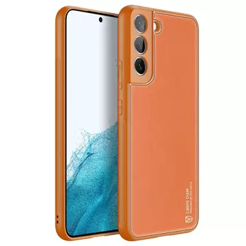 Dux Ducis Yolo elegante Hülle aus ökologischem Leder für Samsung Galaxy S22 (S22 Plus) orange