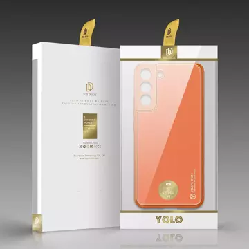 Dux Ducis Yolo elegante Hülle aus ökologischem Leder für Samsung Galaxy S22 (S22 Plus) orange