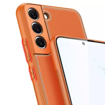 Dux Ducis Yolo elegante Hülle aus ökologischem Leder für Samsung Galaxy S22 (S22 Plus) orange