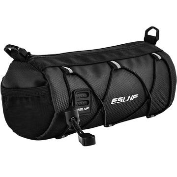 ESLNF Fahrradtaschen-Gepäcktaschenhalter für Fahrradlenkerrahmen 2,5 l (S) 23,6 x 10,5 x 10 cm, schwarz