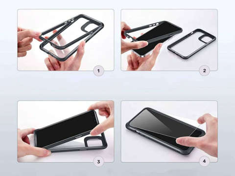 ESR 360 Full Body Case für Apple iPhone 12 Mini 5.4 Schwarz 2x Glas