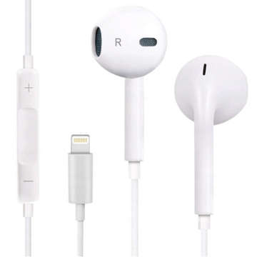 Ear Pods Lightning kabelgebundene Kopfhörer für Apple iPhone iPad iPod In-Ear Weiß