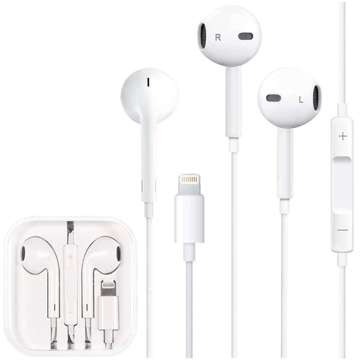 Ear Pods Lightning kabelgebundene Kopfhörer für Apple iPhone iPad iPod In-Ear Weiß