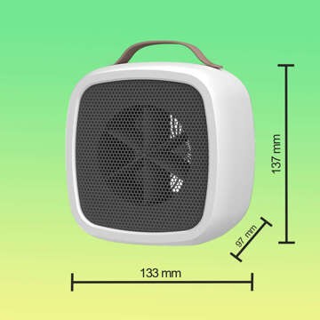 Elektroheizung Farelka Heizlüfter Mini 500W Heizung Schreibtischheizung für Alogy weiß