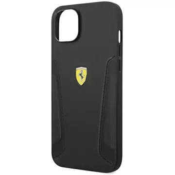 Eti na telefon Ferrari FEHCP14MRBUK für Apple iPhone 14 Plus 6,7" Czarny/Black Hardcase Leather Stamp Sides