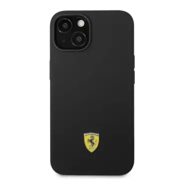 Eti na telefon Ferrari FEHMSIP14MBK für Apple iPhone 14 Plus 6,7" Czarny/Black Hardcase Silicone Metal Logo Magsafe