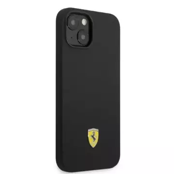 Eti na telefon Ferrari FEHMSIP14MBK für Apple iPhone 14 Plus 6,7" Czarny/Black Hardcase Silicone Metal Logo Magsafe