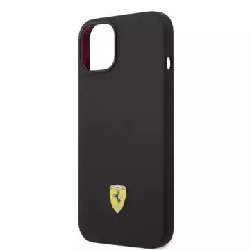 Eti na telefon Ferrari FEHMSIP14MBK für Apple iPhone 14 Plus 6,7" Czarny/Black Hardcase Silicone Metal Logo Magsafe