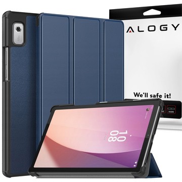 Etui Alogy Book Cover Case für Lenovo Tab M9 2023 TB310XU TB310FU Granatowe