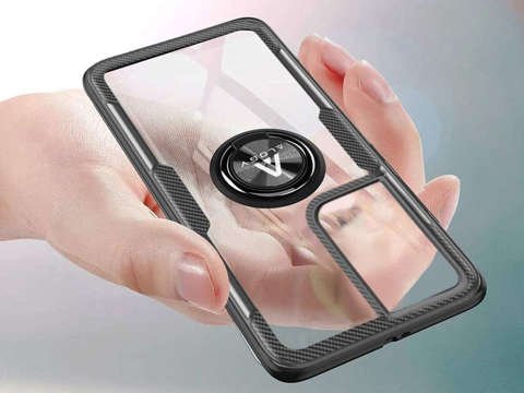 Etui Alogy Ring Holder Clear Armor für Samsung Galaxy S21 Ultra schwarz