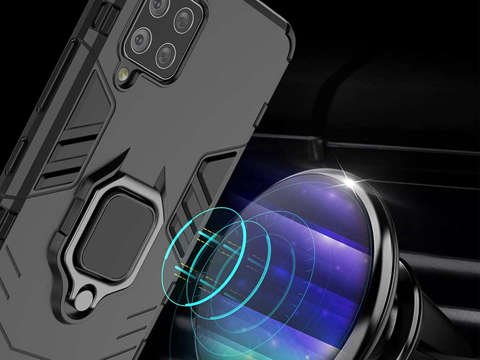 Etui Alogy Stand Ring Armor für Samsung Galaxy A42 5G schwarz