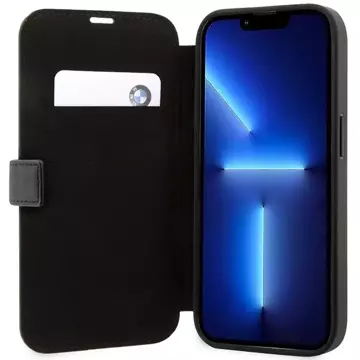 Etui BMW BMBKP14L22RVSK für Apple iPhone 14 Pro 6,1" Bücherregal Leather Stamp Blue Lines