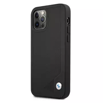 Etui BMW BMHCP12MRCDPK für Apple iPhone 12/ 12 Pro 6,1" Hardcase Leather Deboss