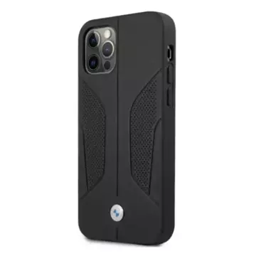 Etui BMW BMHCP12MRSCSK für Apple iPhone 12/12 Pro 6,1" Hardcase Leder perforierte Seiten