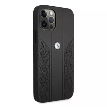 Etui BMW BMHCP12MRSPPK für Apple iPhone 12/12 Pro 6,1" Hardcase Leather Curve Perforate