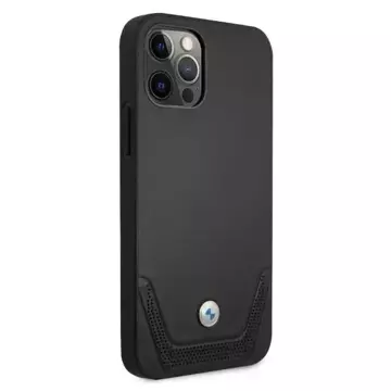 Etui BMW BMHCP12MRSWPK für Apple iPhone 12/ 12 Pro 6,1" Hardcase Leder perforiert