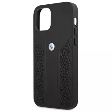 "Etui BMW BMHCP12SRSPPK do iPhone 12 mini 5,4\" Hardcase Leather Curve Perforate czarny/black"